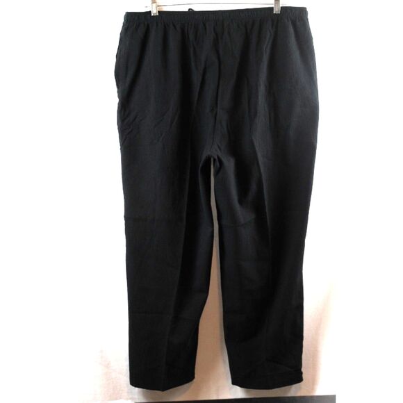 Draper's & Damon's Black Women's Dress Pant Elastic Drawstring Waist 2X 055 - Picture 3 of 4